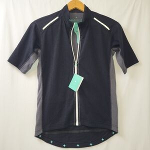 Escadrille Cycling Jersey Men's Size Medium Merino Wool Blend Black NWT